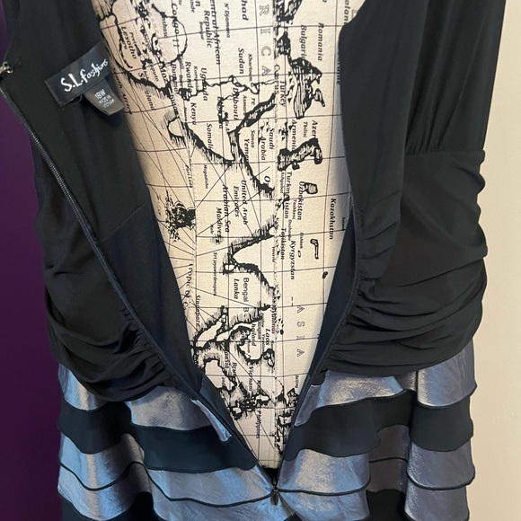 SL Fashions Plus Size Sleeveless Party Dress - Picture 7 of 9